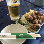 Ogoori Kantsuri Kurabu - 生ビール・若鶏の唐揚げ