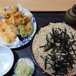 あべ屋食堂 - 天ざるそば大盛り