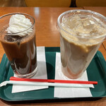 プロント - たっぷりミルクコーヒーとアイスココア