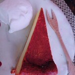 ｃａｆｅ　福座 - こうたろーのチーズケーキを上から。