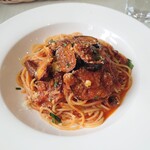 イタリア食堂フィオーレ - 高原豚と茄子のボロネーゼ