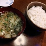 日米 - 白米　１５０円　+　味噌汁　２００円