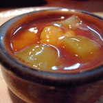 ぐりる 金星 - 釜揚げ湯葉と生うに　コンソメ仕立て