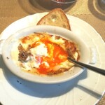 La Brianza - 田中農園の健康卵の黄身色が濃い味わいも濃くおいしいの、ついつい2回目を撮ってしまう(笑)