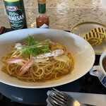 Karasawa Gorufu Kurabu Karasawa Kosu Resutoran - ズワイガニと白菜のトマトクリームパスタ　＋300円