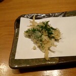 石臼挽き手打 蕎楽亭 - 季節の天ぷら：白魚