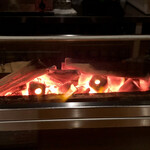 とり喜 - 焼き台の炭も準備OK