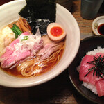 Homemade Ramen 麦苗 - 特製醤油らあめん＋限定実家の魚飯