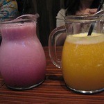 炭火焼肉・韓国料理 KollaBo 銀座店 - 苺のマッコリとマンゴーマッコリ❤