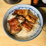 Yamashin - 上丼(鰻 3切れ)
                        肝の串焼き