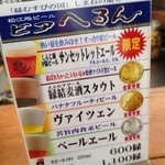 ステーション ウェイティング バル エスパーク - 松江地ビールメニュー