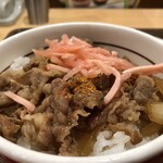 すき家 - 牛丼ミニモーニングセットお新香変更