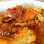 中華料理 鳳凰 - お肉と長葱の接写!