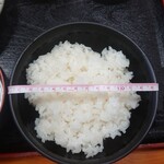 ふじしめ - 唐揚げ定食900円　ご飯茶碗の直径13.5cm
