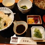 明月庵 ぎんざ田中屋 - ミニ天丼蕎麦定食