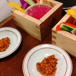 Yakitori Okoshi - お通しの京野菜♡