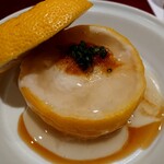 銀座 しのはら - トラフグの白子の餡かけ