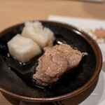 うを徳 - 2020.12 アイルランド本鮪の脳天ソテー 聖護院蕪酢漬け