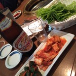 美勝 - キムチ盛り合わせ✕2  サンチュ✕1