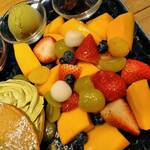 果実園リーベル - 抹茶パンケーキと季節のフルーツ