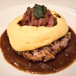 神戸牛洋食アモナ - 神戸牛スフレオムライス