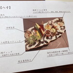 網元の宿 ろくや - メニュー説明書き　一部