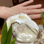 網元の宿 ろくや - 岩ガキ　旦那の手と比較