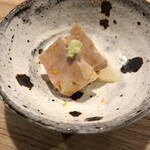 吉花 - あん肝！釣ってすぐ処理されているそうで、びっくりするほど臭みがない！そして柑橘とすごく合う！