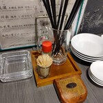 Takasaki Sakaba -  【2020.12.30(水)】テーブルにある箸と調味料と取り皿