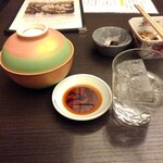 かんだやぶそば - そば焼酎と湯葉