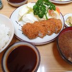 とんかつ秀 - えびかつ定食￥1500