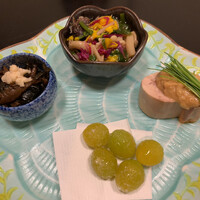 樋山 - 銀杏にあん肝など