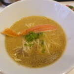 人生夢路 徳麺 - 渡蟹とオマール海老のWスープ　濃厚白湯中華そば（醤油）