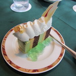 ホテルオークラ ガーデンテラス - ３色ケーキ（抹茶・プリン・チョコレート）