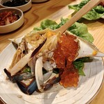 韓国食堂 入ル - 活き渡り蟹のケジャン いくらと♡