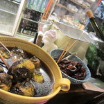 立ち呑み処　たなか屋 - 丸茄子の揚げびたし￥380、たこ旨煮￥450