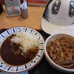 すき家 - カレーと牛丼のミニセット