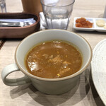 Top's cafe - カレーセット(オニオンチキンカレー)