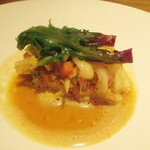 フロレゾン - 本日のお魚　黒ソイ　スープドポアソンに白菜をあわせて