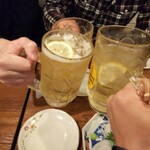 金町製麺 - 乾杯（メガハイボール）