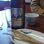 うなぎのまつ嘉 - 中瓶＆うなぎの骨