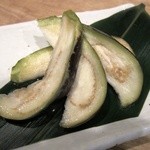 酒肴一献 わさびん - ある日のつけもん（泉州・水茄子わさび風味）