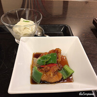 中国料理 豪華 - 副菜の酢鶏と杏仁豆腐