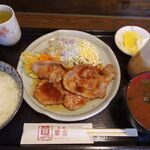 食堂 寶舎 - 当店自慢　生姜焼き定食1050円。食堂寶舎,たからや,愛知県豊川市, 食彩品館.jp撮影