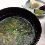ねぶた温泉 輪島 海游 能登の庄 - 汁物　あおさじんだ汁
