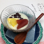 ねぶた温泉 輪島 海游 能登の庄 - 果物　能登大納言ゼリー　メロンクリーム