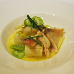 レストラン アラジン - ホワイトアスパラガス・ホッキ貝