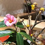 銀座 しのはら - 冬の花々と冬囲い