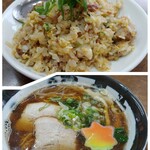 Chuuka Soba Tomiichi - 半チャーハンセット(醤油ラーメン) 1000円