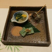 鮨 七海 - 前菜３種盛り合わせ♪